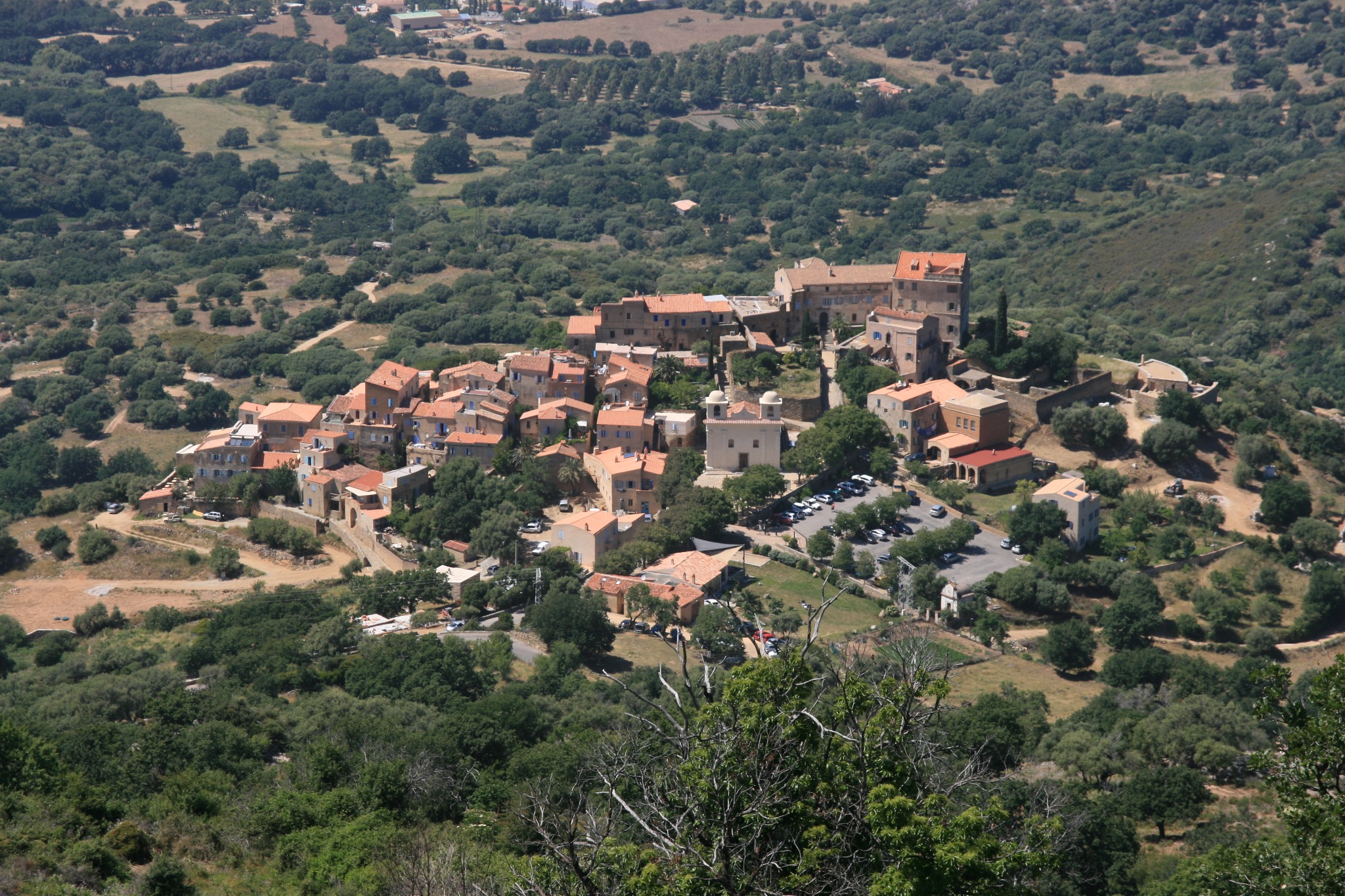Vue du village de Pigna en Balagne